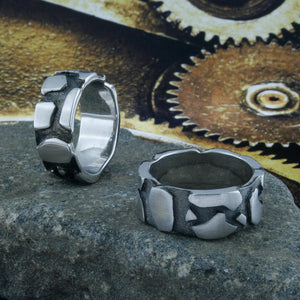 Cracked Earth Ring Band, Cracked Earth, Lava, Rock Formation, Earth Crust