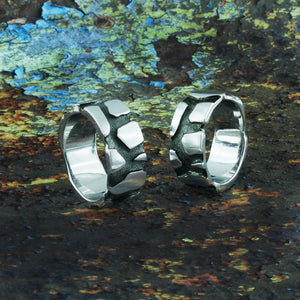 Cracked Earth Ring Band, Cracked Earth, Lava, Rock Formation, Earth Crust