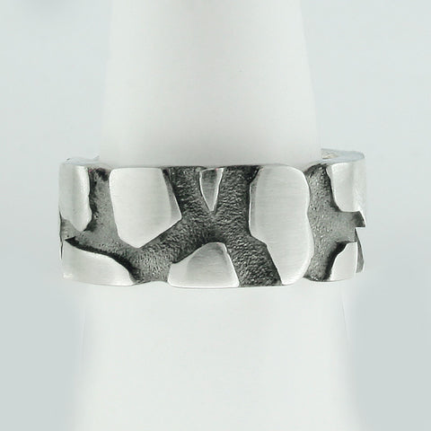 Image of Cracked Earth Ring Band, Cracked Earth, Lava, Rock Formation, Earth Crust