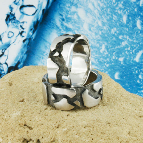 Image of Cracked Earth Ring Band, Cracked Earth, Lava, Rock Formation, Earth Crust