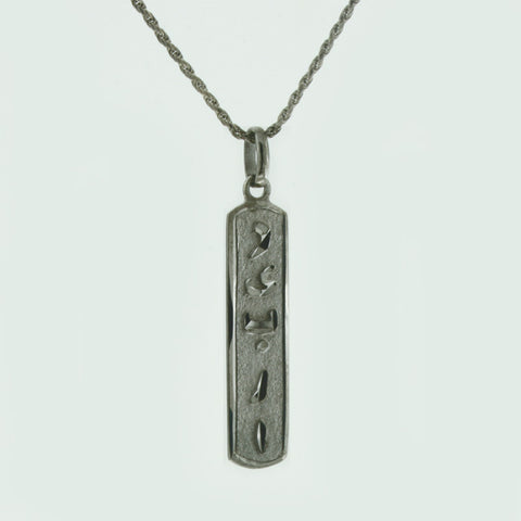 Men Necklace,  Monogram Necklace,  Arabic Pendant,  Initial Necklace, Personalized in English & Arabic, Slim