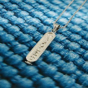 Arabic Cartouche,  Monogram Necklace, Cartouche Necklace, Personalized in English & Arabic, Flat Round
