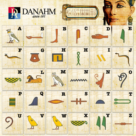 Image of Gold Plated Cartouche Necklace, Personalized in English & Hieroglyphs, Flat Square